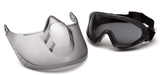 Pyramex Capstone Shield Goggles - Removable Face Shield -5.0 IR Filter H2X Anti-Fog Lens