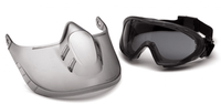 Pyramex Capstone Shield Goggles - Removable Face Shield -5.0 IR Filter H2X Anti-Fog Lens