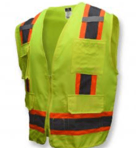 Radians Surveyor Heavy Duty Safety Vest, Radians SV62 Type R Class 2 Surveyor Heavy Duty Solid Twill Safety Vest Yellow/Orange