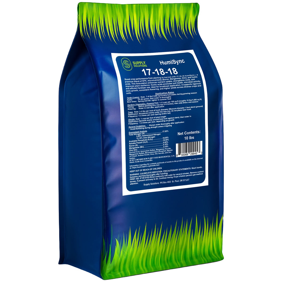 17-18-18 HumiSync Plant Food Powder | Balanced NPK Fertilizer with Humic Acid for Lawn, Garden, Vegetables, Flowers, Trees & Shrubs - All Purpose Garden Fertilizer