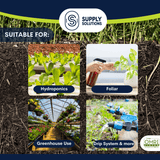 Supply Solutions Premium 97 Solution Grade Gypsum - Fast Acting Gypsum for Soil - Organic Calcium Sulfate Dihydrate - Soil Acidifier Gypsum Powder for Root Growth, Lawns, Mushroom Cultivation