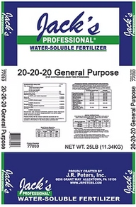 Jack's Classic 20-20-20 All Purpose Water-Soluble Fertilizer with Micronutrients to Provide General Growth on All Plants