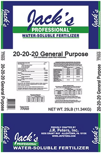 Jack's Classic 20-20-20 All Purpose Water-Soluble Fertilizer with Micronutrients to Provide General Growth on All Plants