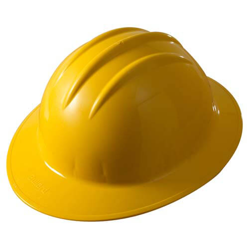 Bullard Classic Full Brim Hard Hat - Ratchet Suspension - White