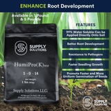 Supply Solutions HumiPro(K) WSP | Premium Humic and Fulvic Powder Fertilizer for Lush Plants and Lawns - Superior Soil Conditioning