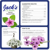 Jack's Classic 20-6-22 Petunia Feed Water-Soluble Fertilizer with Micronutrients to Provide Lush Green Annuals (4lbs)