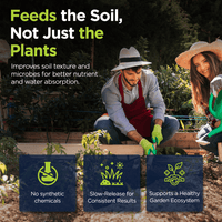 Supply Solutions Organic Crab Meal Fertilizer 4-2-0 | 18% Calcium | Natural Soil Amendment for Garden, Lawn, and Flower Beds | Improves Soil Health & Boosts Plant Growth