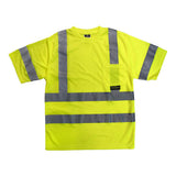 Moisture Wicking High Visibility Shirts, Radians ST11-3 Type R Class 3 Short Sleeve T-Shirt With Max-Dri™