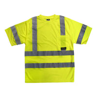 Moisture Wicking High Visibility Shirts, Radians ST11-3 Type R Class 3 Short Sleeve T-Shirt With Max-Dri™