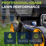 ProGreen 12-0-8 Plus 14% Iron Granular Lawn and Garden Fertilizer - Plant Food Support for Deep Green Color and Stronger Roots - Perfect Spring Boost for Lawns
