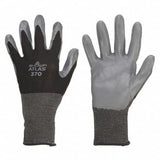 SHOWA 370BL-08 Atlas 370B Nitrile Palm Coating Glove, Black