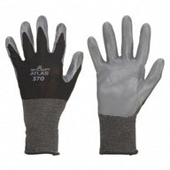 SHOWA 370BL-08 Atlas 370B Nitrile Palm Coating Glove, Black
