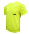 Short Sleeve Safety Shirts, Radians ST11-N Non-Rated Short Sleeve T-Shirt - Yellow/Lime