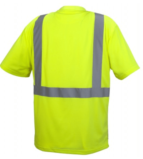 Short Sleeve Safety Shirts, Pyramex RTS21B Series - Type R Class 2 Black Bottom Safety Shirt