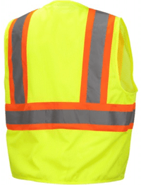 Two Tone Safety Vest, Pyramex RVZ22 Series- Type R Class 2 Mesh Two-Tone Safety Vest