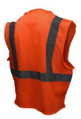 Radians High Visibility Safety Vest, Radians SV2 Economy Type R Class 2 Solid Safety Vest Yellow/Orange