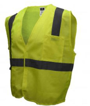 Economy Class 2 Mesh Safety Vest, Radians SV2Z Economy Type R Class 2 Mesh Safety Vest Yellow/Orange