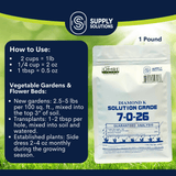 Supply Solutions 7-0-26 Organic Fertilizer - 7% Nitrogen 26% Potash - Derived from Soy Protein Hydrolysate and Sulfate of Potash - Fertilizer for Vegetable Garden and Tomato Plants