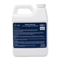 Supply Solutions Pacific Bounty 2.0-0.5-1.25 Organic Fish Fertilizer for Plants - Nutrient-rich Liquid Organic Fertilizer for Vegetables Fruits - Derived Fish Protein Hydrolysate Molasses