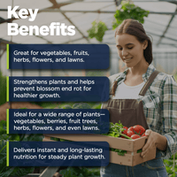 Organic Seafood Fertilizer 6-7-2 | 14.5% Calcium | All-Natural Fish & Shellfish-Based Garden Fertilizer | Boosts Growth, Improves Soil, and Prevents Blossom End Rot