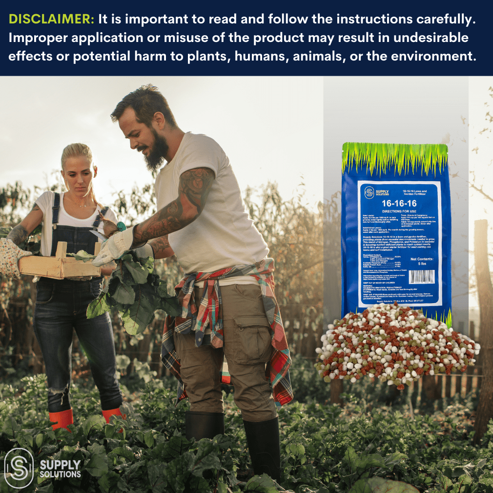 Supply Solutions 16-16-16 Complete Lawn & Garden All Purpose Granular Fertilizer - The Ultimate Plant Food for Lush Greenery & Vibrant Blooms - for All Plants, Vegetables, Fruits, and Berries