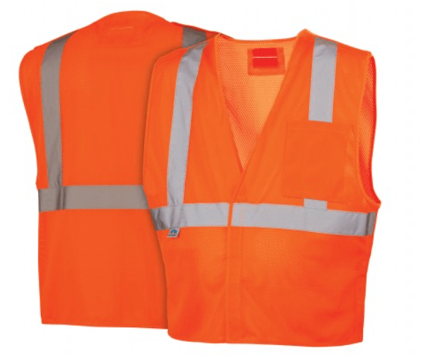 Breakaway Safety Vest, Pyramex RVHL25 SeriesType R Class 2 Breakaway Safety Vest Yellow/Orange