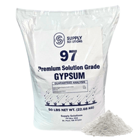 Supply Solutions Premium 97 Solution Grade Gypsum - Fast Acting Gypsum for Soil - Organic Calcium Sulfate Dihydrate - Soil Acidifier Gypsum Powder for Root Growth, Lawns, Mushroom Cultivation