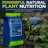 10-20-20 Power Bloom Booster Fertilizer for Flowers and Plants, High Phosphorus NPK Fertilizer for Vegetable Garden