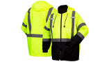 High Visibility Class 3 System Parka, Pyramex RP3110 RP31 Series, Class 3 parka in Lime