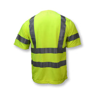 Moisture Wicking High Visibility Shirts, Radians ST11-3 Type R Class 3 Short Sleeve T-Shirt With Max-Dri™