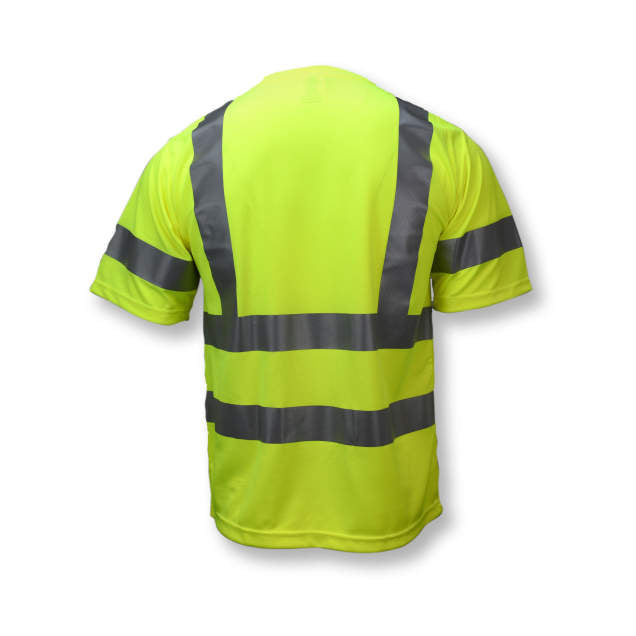 Moisture Wicking High Visibility Shirts, Radians ST11-3 Type R Class 3 Short Sleeve T-Shirt With Max-Dri™