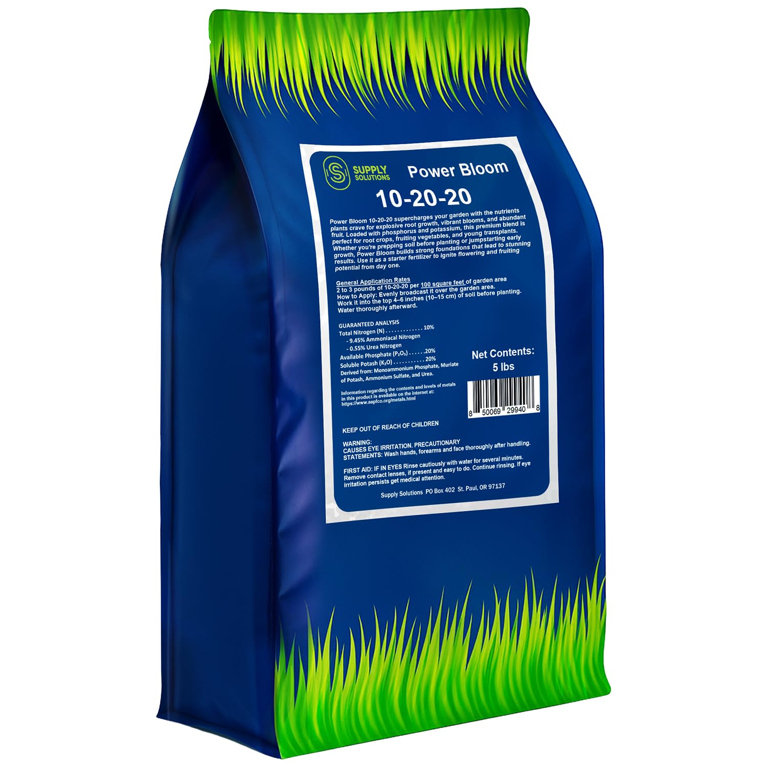 10-20-20 Power Bloom Booster Fertilizer for Flowers and Plants, High Phosphorus NPK Fertilizer for Vegetable Garden