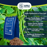 Supply Solutions Muriate of Potash 0-0-60 Fertilizer, High Potassium Fertilizer, Potassium for Plants - for Lush Crops, Acidic Plants