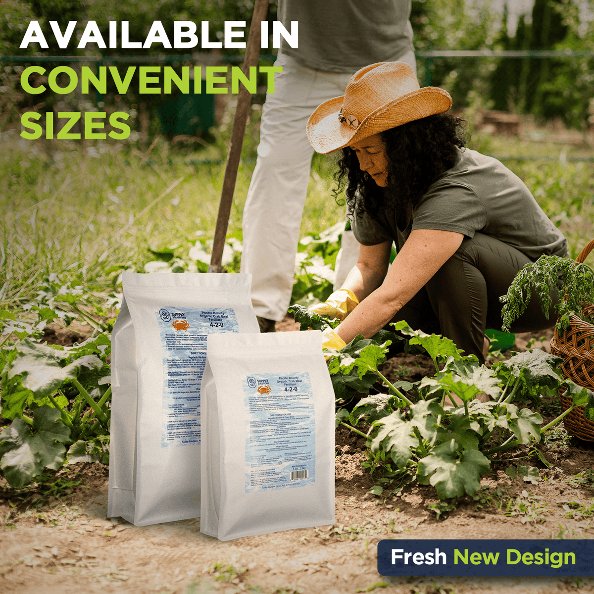 Supply Solutions Organic Crab Meal Fertilizer 4-2-0 | 18% Calcium | Natural Soil Amendment for Garden, Lawn, and Flower Beds | Improves Soil Health & Boosts Plant Growth