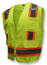 Radians Surveyor Heavy Duty Safety Vest, Radians SV62 Type R Class 2 Surveyor Heavy Duty Solid Twill Safety Vest Yellow/Orange