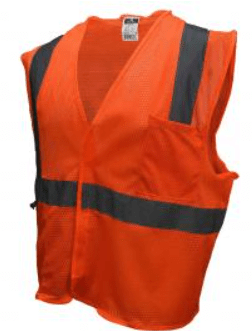 Radians High Visibility Safety Vest, Radians SV2 Economy Type R Class 2 Solid Safety Vest Yellow/Orange