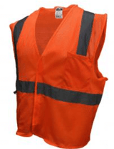 Radians High Visibility Safety Vest, Radians SV2 Economy Type R Class 2 Solid Safety Vest Yellow/Orange