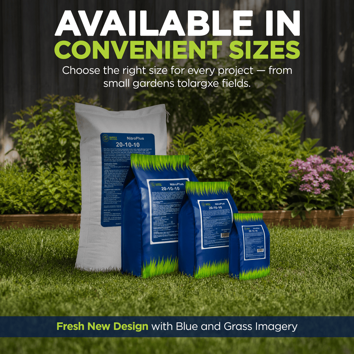 20-10-10 NitroPlus Fertilizer for Lawns and Gardens, All Purpose Lawn Fertilizer and Garden Fertilizer, Outdoor Plant Food with Nitrogen Phosphate and Potash Blend
