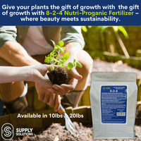 Supply Solutions 8-2-4 Nutri-Proganic Organic Granular Premium Fertilizer - Promotes Plant Growth, Flowering - Deters unwanted pests