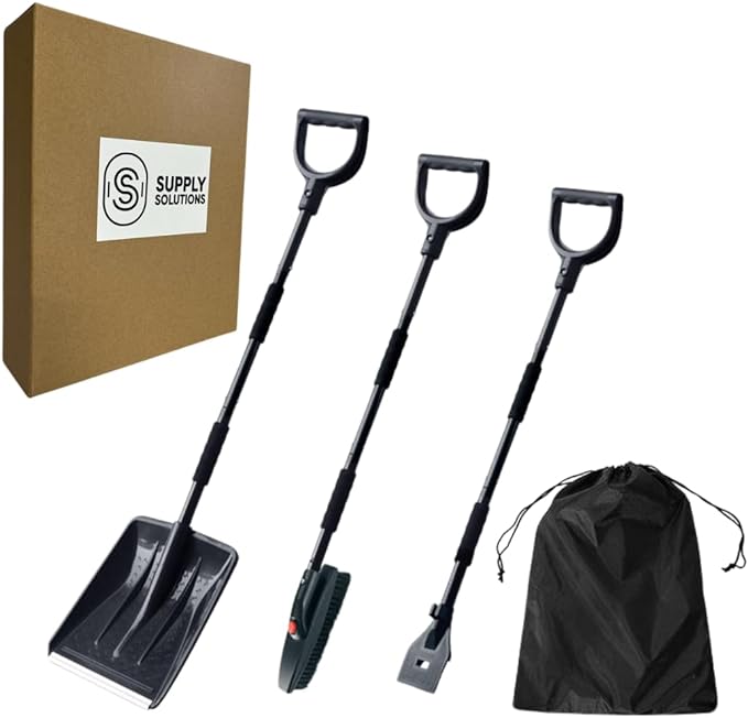 Supply Solutions Snow Shovel Ice Scraper Survival Shovel