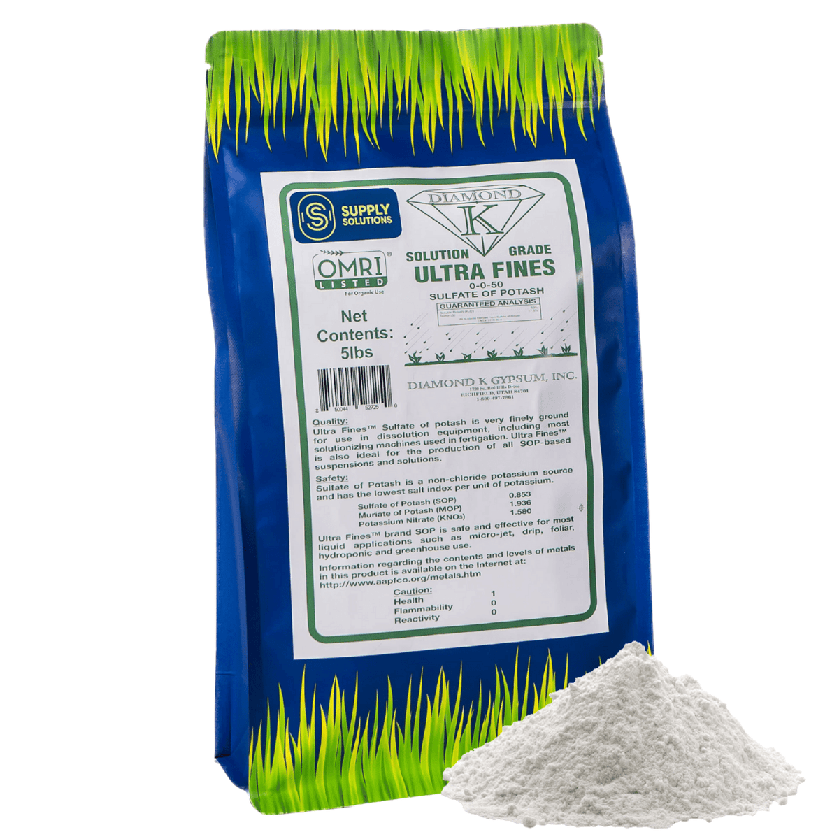 Supply Solutions Sulfate of Potash 0-0-50 - Sulfate of Potash Plant Fertilizer for Flowers, Lawn, Fruits