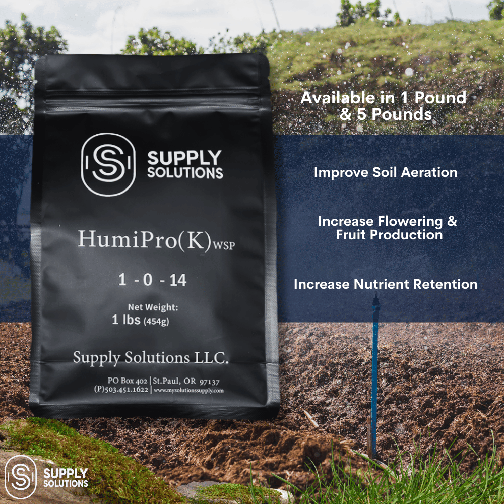 Supply Solutions HumiPro(K) WSP | Premium Humic and Fulvic Powder Fertilizer for Lush Plants and Lawns - Superior Soil Conditioning