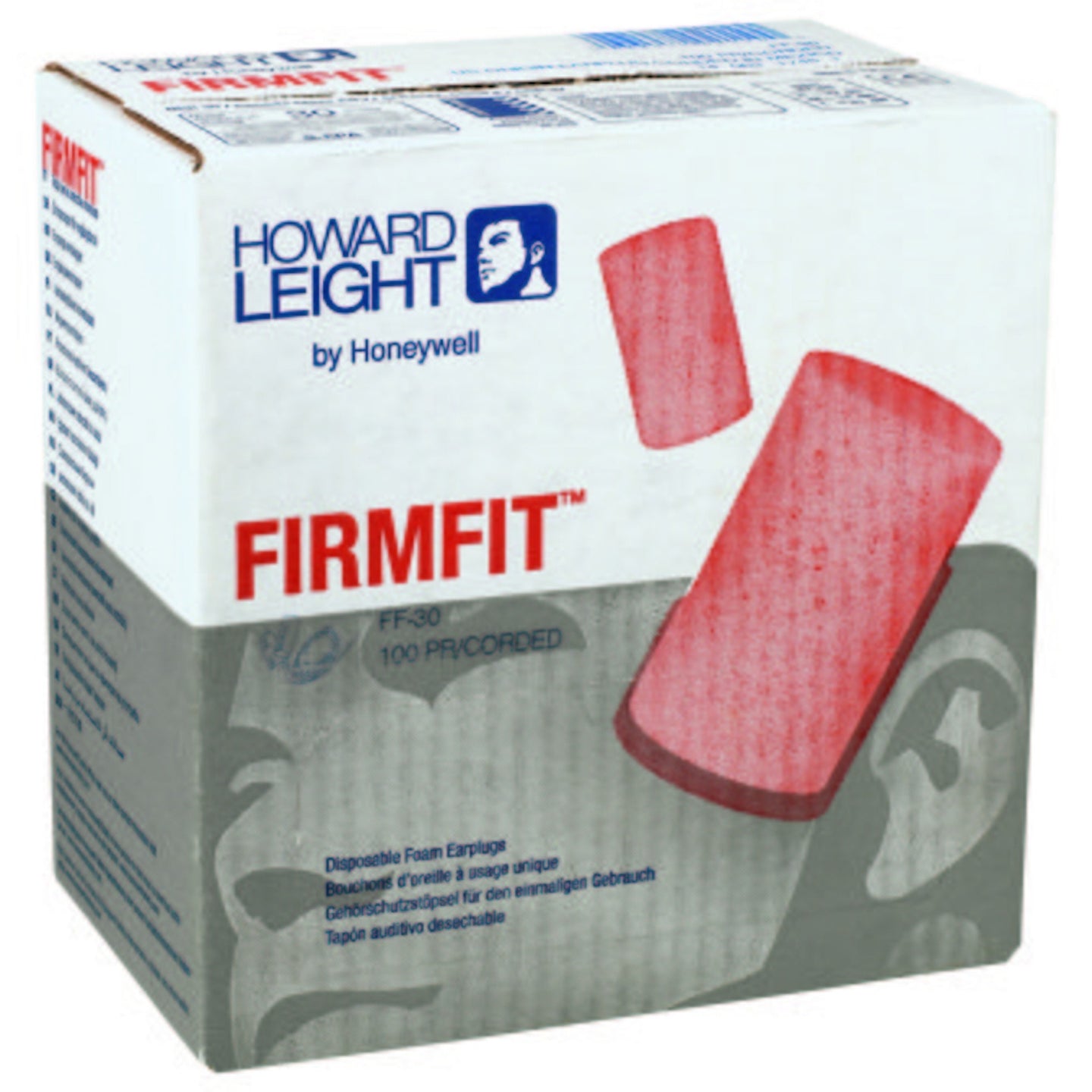 Howard Leight FirmFit NRR 30 Foam Earplugs-Corded-Uncorded