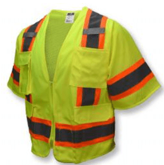 Class 3 Surveyor Safety Vest, Radians SV63G Two-Tone Type R Class 3 Surveyor Safety Vest - Yellow/Orange