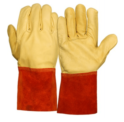 Pyramex GL6001W Premium Grain/Split Cowhide Leather Welding Gloves (Dozen)