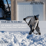 Supply Solutions Traxxion Granular Traction with Ice Melt | Pet Safe Ice Melt Snow Salt | Non Toxic Winter Salt for Driveways, Sidewalks and Various Terrain | Ice Salt That Lasts Longer