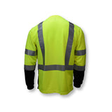 Radians ST21B Type R Class 3 Long Sleeve Hi Vis Black Bottom T-Shirt