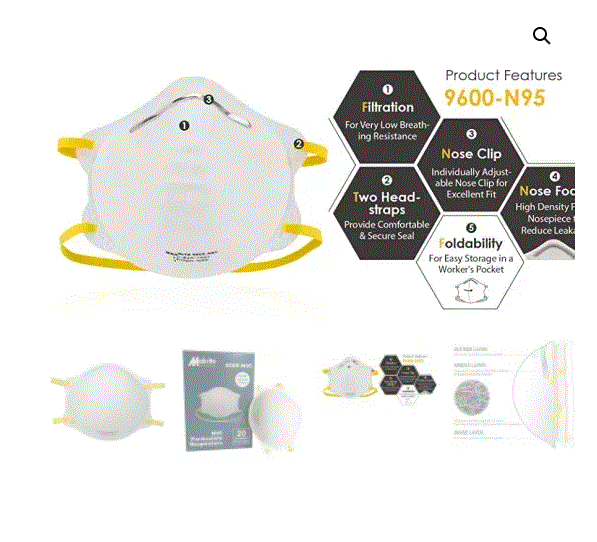 N95 Disposable Particulate Respirator, Makrite N95 Particulate Respirator 9500-N95