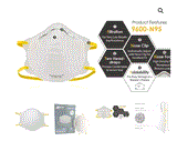 N95 Disposable Particulate Respirator, Makrite N95 Particulate Respirator 9500-N95