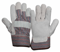 Pyramex GL1001W Split Cowhide Leather Palm Work Gloves (Dozen)